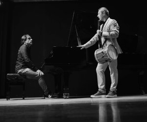 Concert pianist Josu Okiñena and txistu virtuoso Garikoitz Mendizabal | Courtesy of the artist