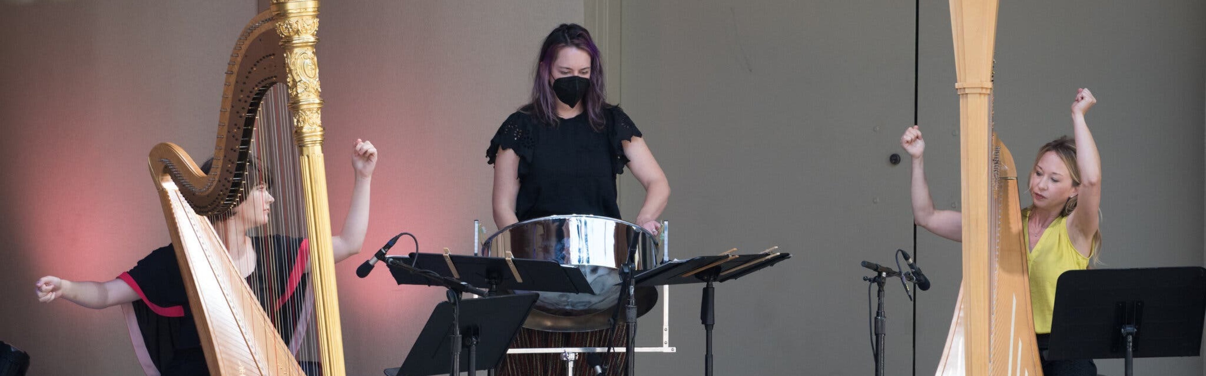 Emily Levin, Abby Savell and Julie Smith Phillips perform Gabriela Ortiz’s Río de la Mariposas