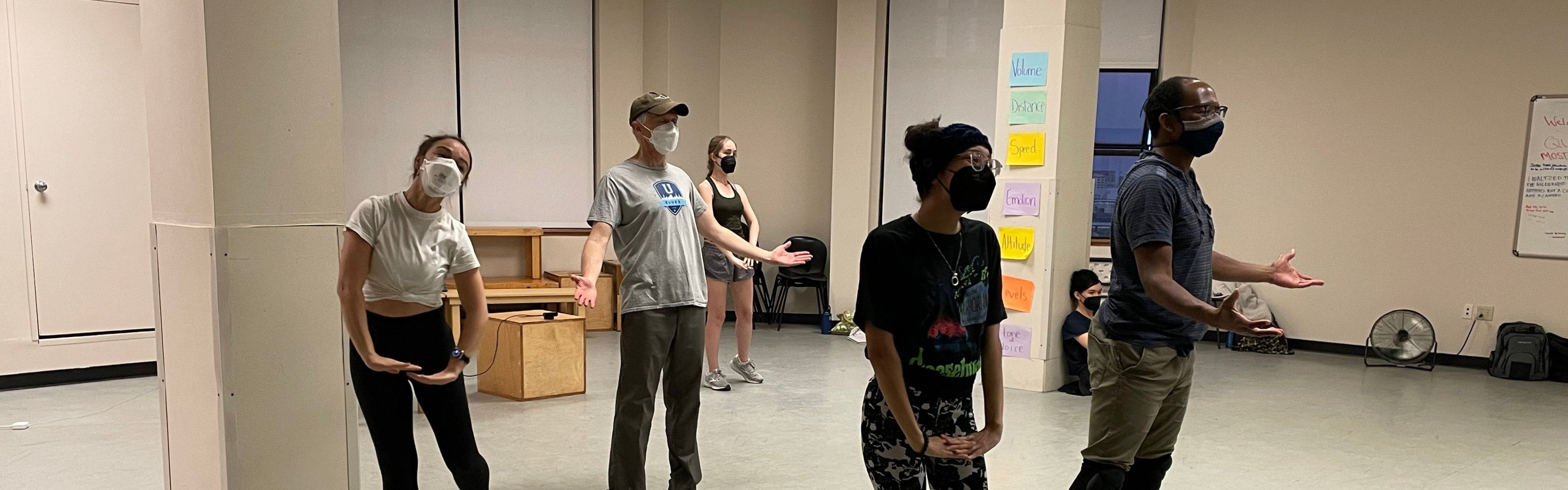 Dancers rehearse