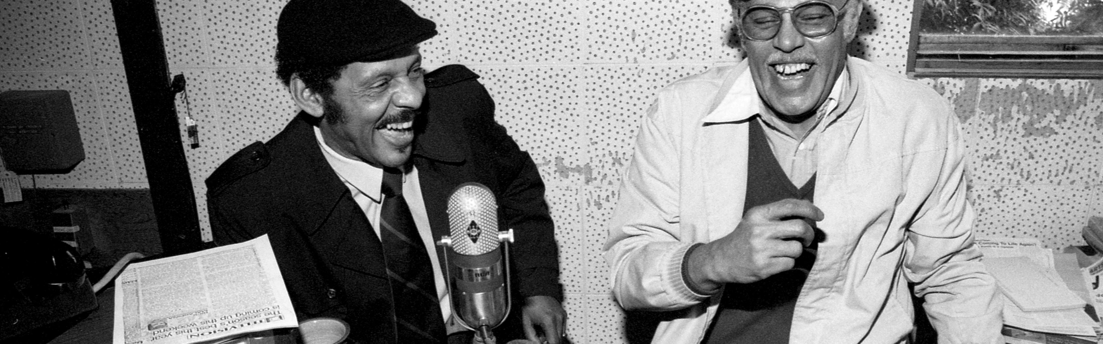 Ernie Andrews (left) with Dexter Gordon at KJAZ in 1980 | Credit: Brian McMillen