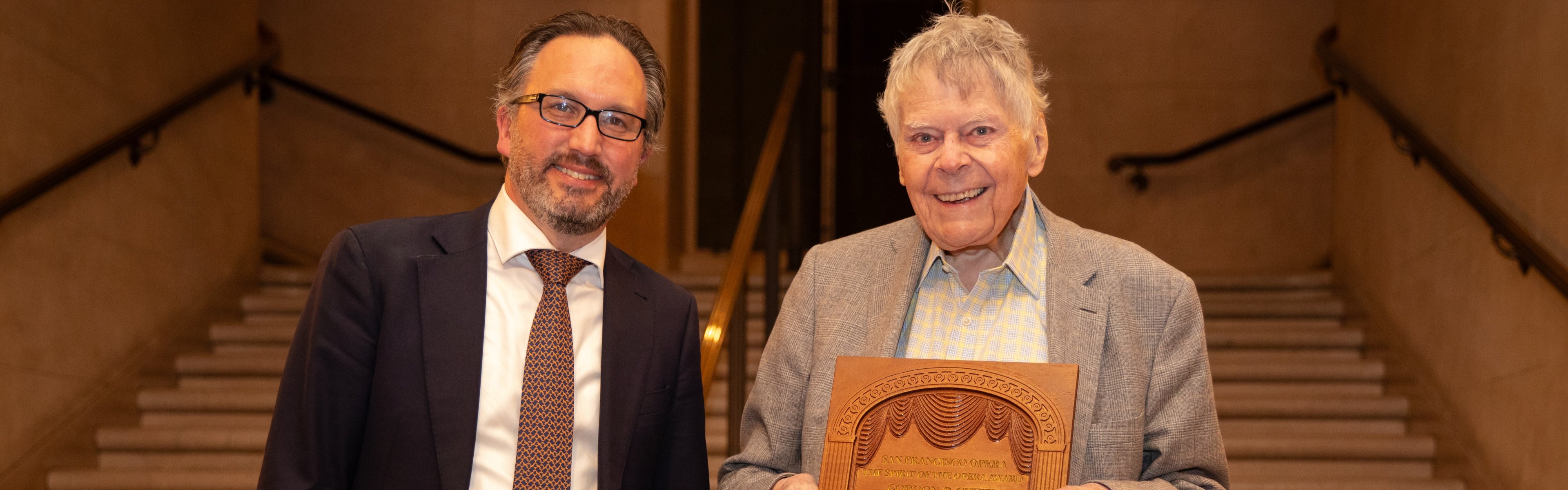 Matthew Shilvock with Gordon Getty