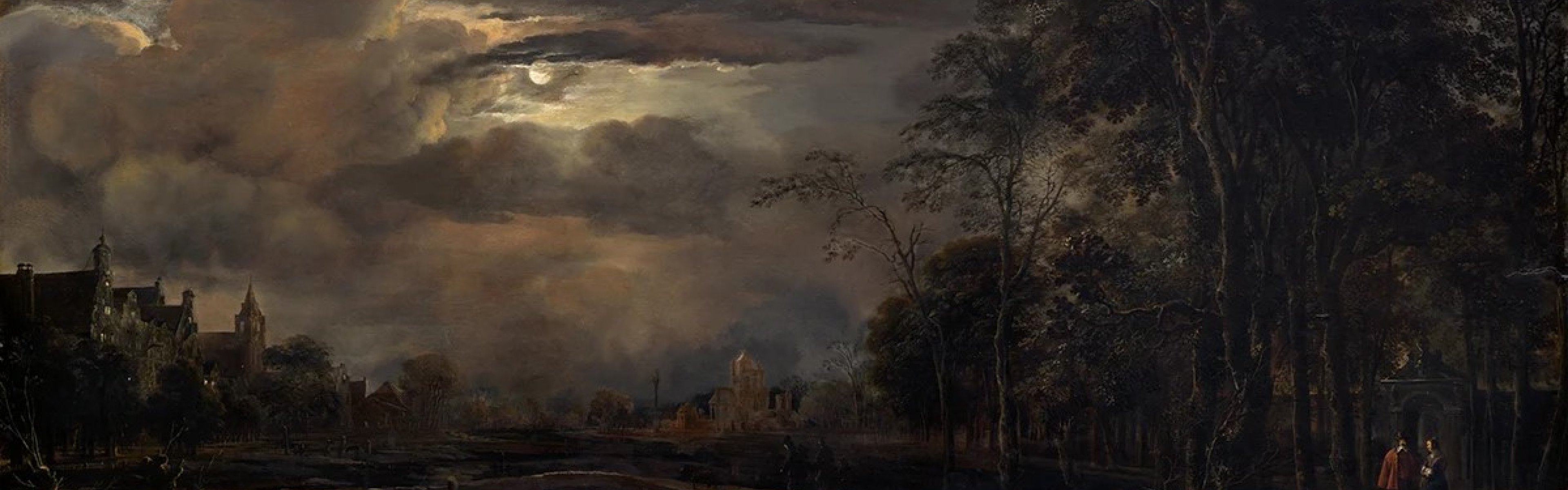 Aert van der Neer: Moonlit Landscape With Bridge