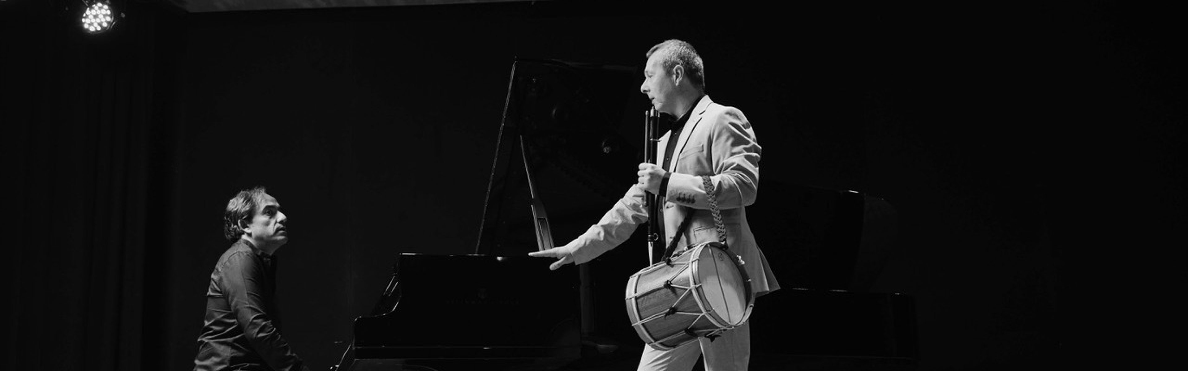 Concert pianist Josu Okiñena and txistu virtuoso Garikoitz Mendizabal | Courtesy of the artist