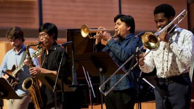 Jazz ensemble playing