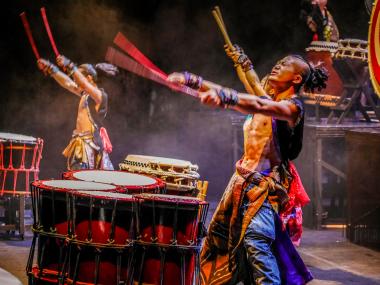 The Yamato drummers perform Tenmei! Saturday–Sunday, January 29–30, 2022 (credit: Eliza Wiley)