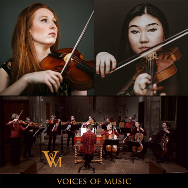 Voices of Music ensemble, Augusta McKay Lodge, and Chloe Kim