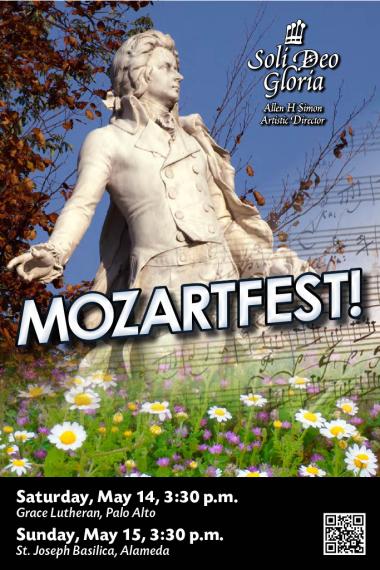 Mozartfest flyer for Soli Deo Gloria