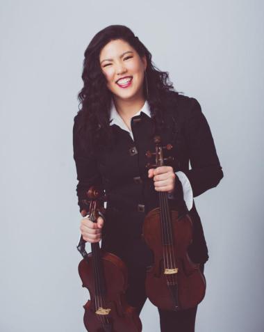 Rachell Ellen Wong, Coleman Itzkoff, and David Belkovski perform The Grand Tour Sunday, October 23, 2022 in Hertz Hall. Pictured: Rachell Ellen Wong. (credit: Courtesy of Rachell Ellen Wong)