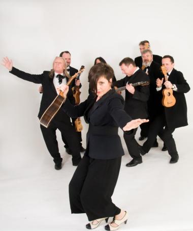 George Hinchliffe’s Ukulele Orchestra of Great Britain performs, Wednesday, April 26, 2023 in Zellerbach Hall. (credit: Courtesy of George Hinchliffe’s Ukulele Orchestra of Great Britain)