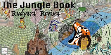 Image of boy, tiger, snake, other jungle animals