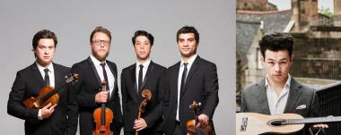 Van Kuijk’s international accolades include 2015 Wigmore Hall Competition 1st prize-winners and European Concert Hall Rising Stars. “Style, energy and a sense of risk. These four young Frenchmen made the music smile.” (The Guardian). Grammy-winning Scottish guitarist Sean Shibe performs worldwide: UK/Europe, China, USA. “the most interesting voice on the guitar for a generation” (Gramophone Awards Issue).