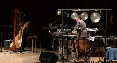 Zeena Parkins, harp and William Winant, percussion.