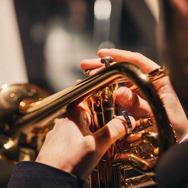 photo of concert trumpet