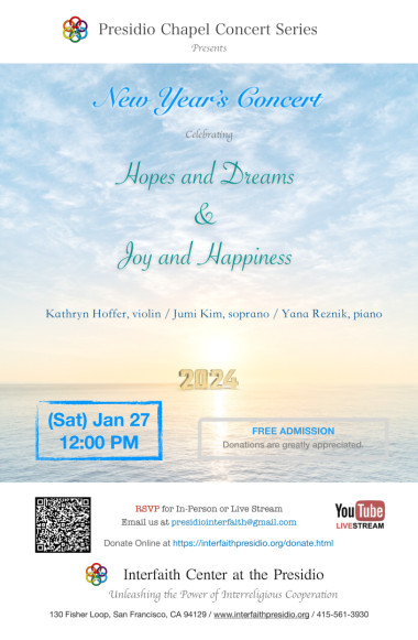 Presidio Chapel Concert Series - New Year's Concert - January 27, 2024 at 12 pm
