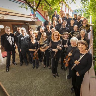 Orchestra members at San Anselmo's First Presbyterian Church