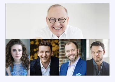 Joining the Orchestra of Cantata Collective are soprano Nola Richardson, countertenor Aryeh Nussbaum Cohen, tenor Thomas Cooley, and baritone Harrison Hintzsche.