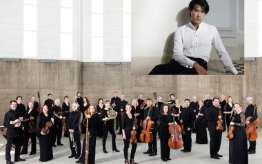 A small photo of Bruce Liu over a photo of Academy of St Martin in the Fields