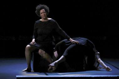 Cal Performances presents the US Premiere of American Modern Opera Company in Olivier Messiaen’s Harawi, Sep 27, 2024 at Zellerbach Hall; Pictured: Julia Bullock, Bobbi Jene Smith