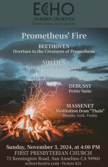 concert poster with fire and cloud art