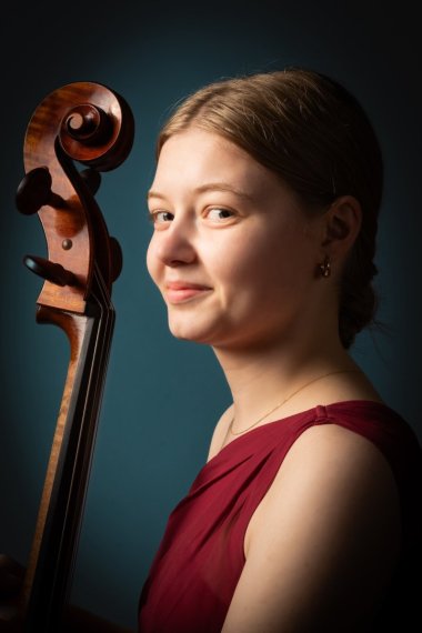 Amelia Zitoun, cellist, photo courtesy of San José Chamber Orchestra