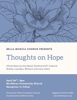 Bella Musica Spring Concert 2024 Poster