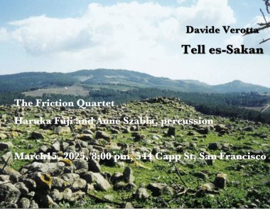 Image shows a hill in Gaza with superimposed concert Info