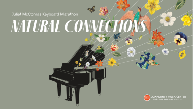 flora and fauna bursting from a grand piano