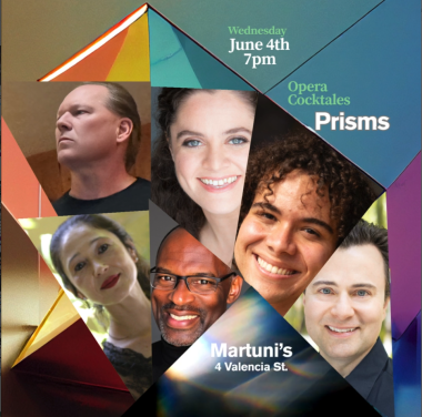a colorful prism with pics of the performers and the informations about the event!