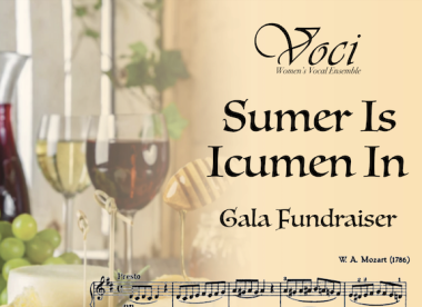 Wine glasses and opening bars of Mozart opera