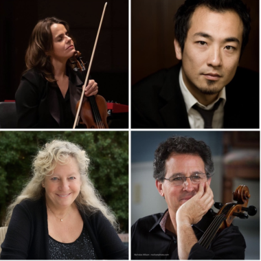 Hrabba Atladottir, violin; Keisuke Nakagoshi, piano; Susan Freier, viola/violin; Stephen Harrison, cello.