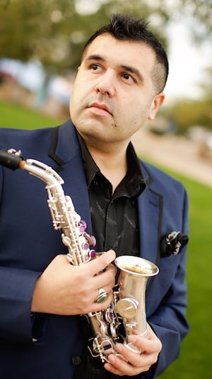 saxophonist Michael Hernandez