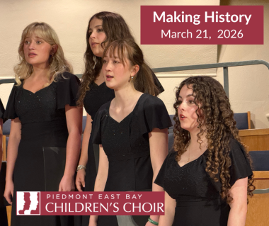 PEBCC's Making History Concert, March 21, 2026 promotional image with singers in black choir dresses.