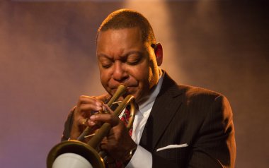 Wynton Marsalis playing the trumpet