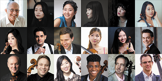 Some of the featured artists performing in Music@Menlo 2021