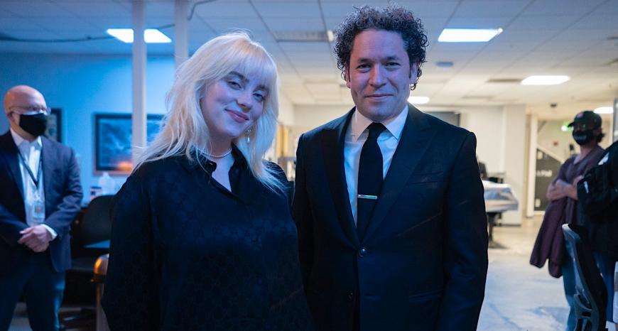 Billie Eilish and Gustavo Dudamel