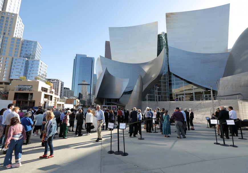 Outside Disney Hall