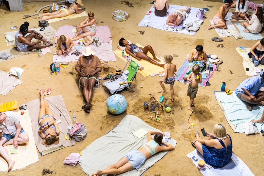 Installation view of Sun & Sea