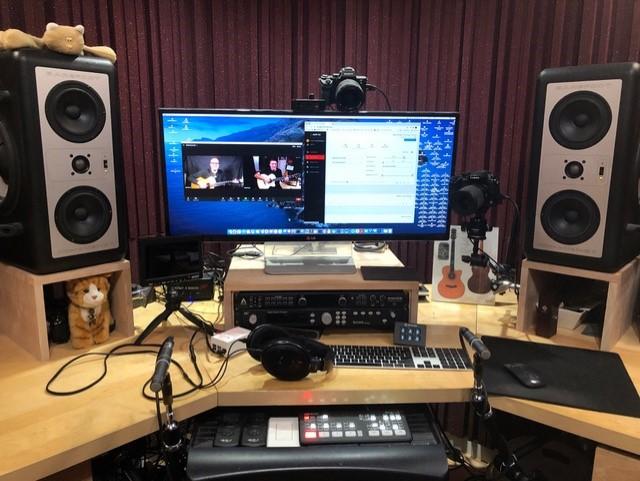 Doug Young and Teja Gerken - studio setup