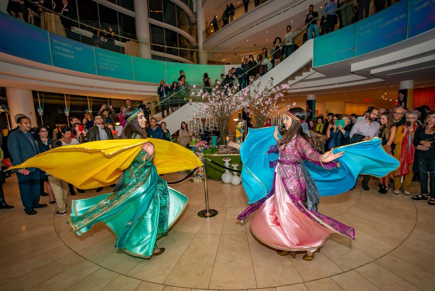 Members of Melieka Fathi Dance Company perform in Segerstrom Hall lobby