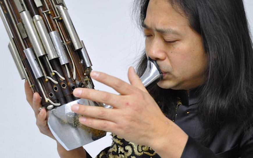 Wu Wei playing the sheng