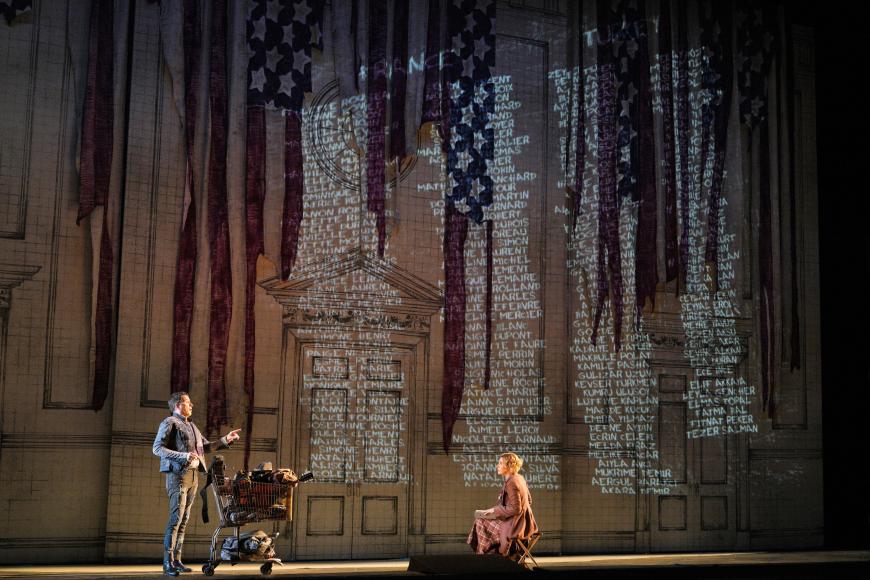 Luca Pisaroni as Leporello and Nicole Car as Donna Elvira in Mozart’s Don Giovanni