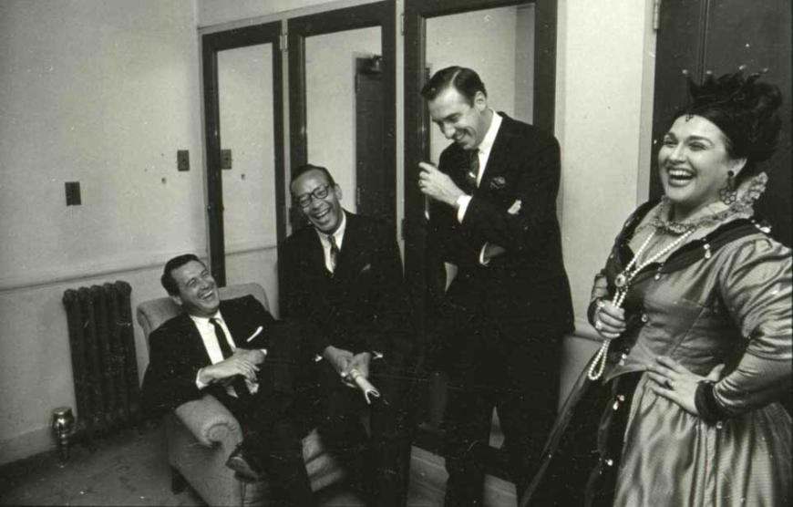 Backstage at Don Carlo, 1966