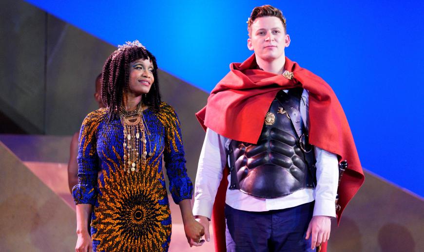 Shawnette Sulker as Cleopatra and Aryeh Nussbaum Cohen