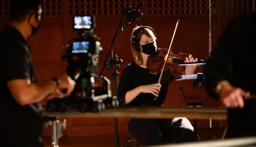 Filming for an SF Symphony project