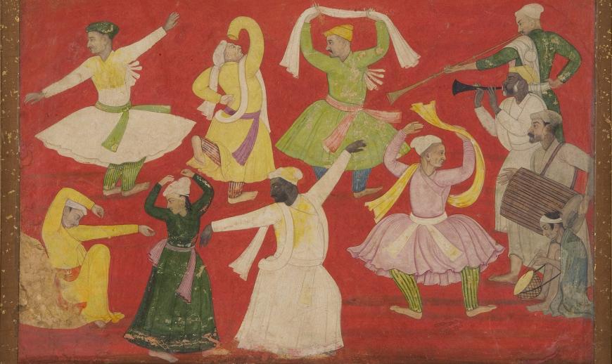 Dancing villagers