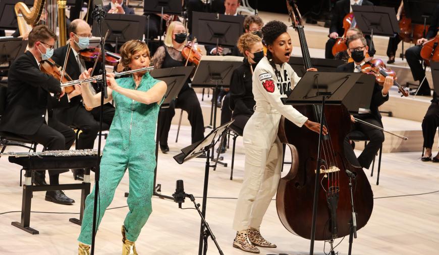 Claire Chase and Esperanza Spalding
