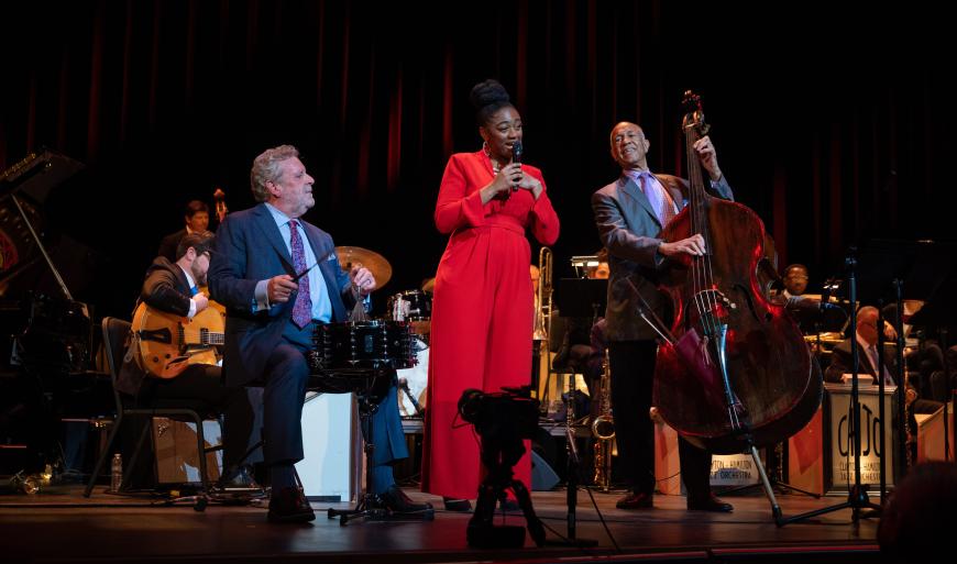 Jeff Hamilton, Samara Joy, and John Clayton