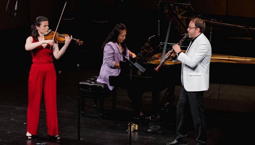 Violin, piano, and clarinet