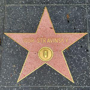 Stravinsky's star on the Hollywood Walk of Fame