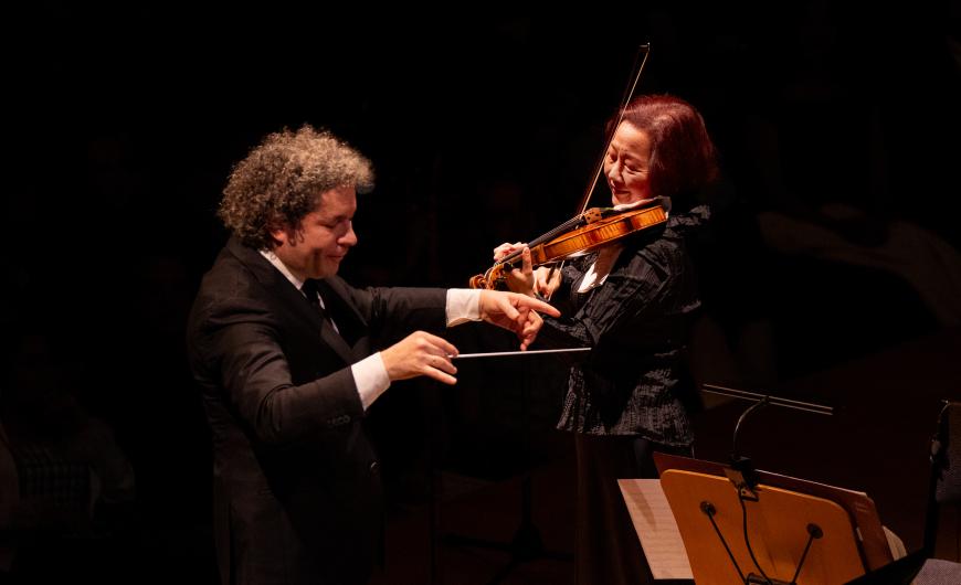Gustavo Dudamel and Bing Wang